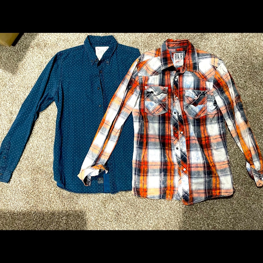 Unisex button down long sleeve shirts